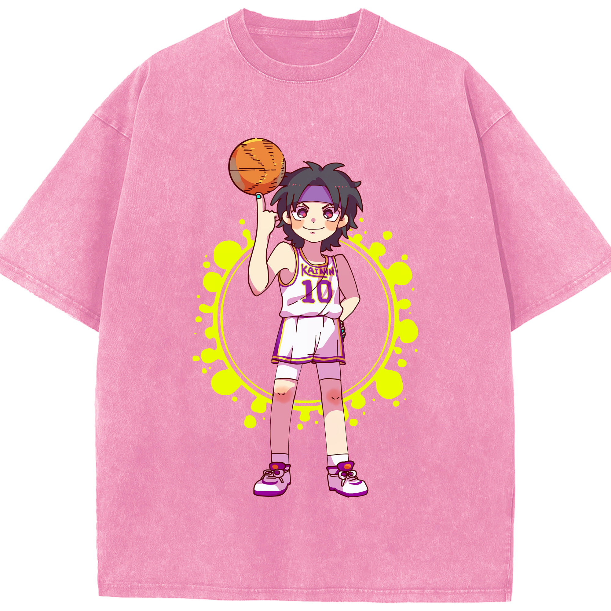 （画像用） SLAM DUNK／スラムダンク 綿100% ヴィンテージ風 半袖Tシャツ（フロントプリント）